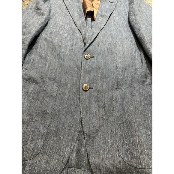 Suitsupply Baird Mcnutt Irish Linen Sport Coat Blazer 96 US Med Havana‎ Relaxed - Picture 2 of 11